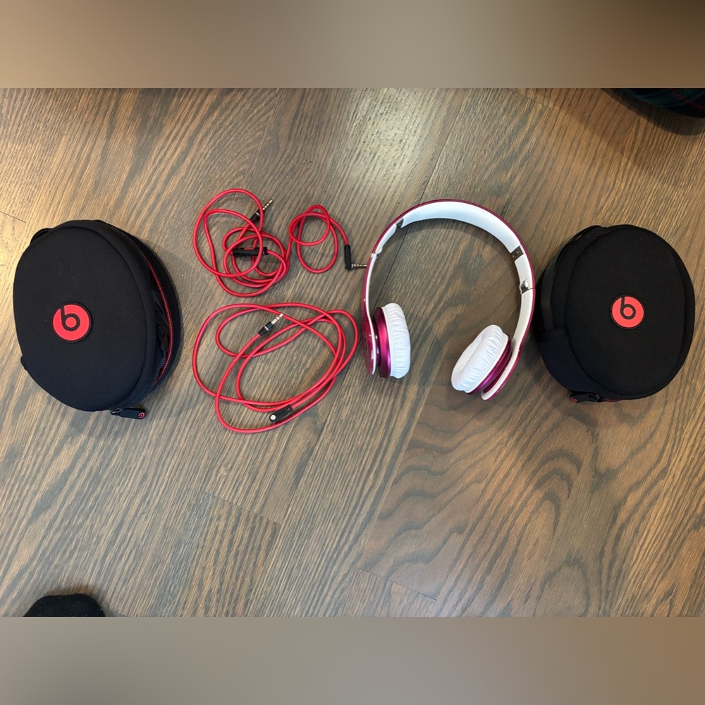 Beats by dre raspberry wired over-ear headphones